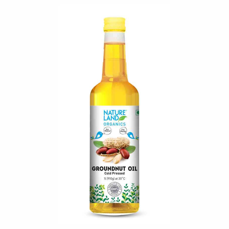 Natureland Organics Groundnut (Peanut) Cold Pressed Oil | Healthy Cooking Oil